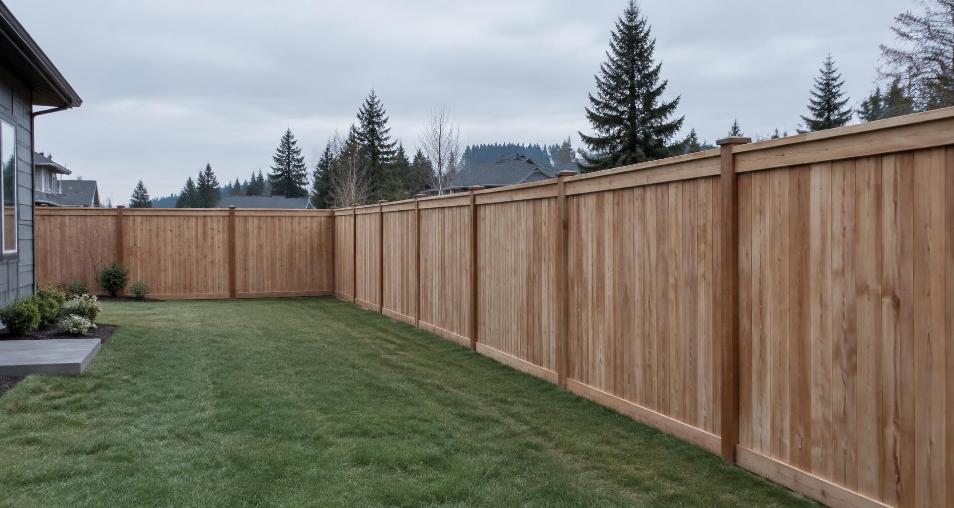 Fence crew working on a residential installation